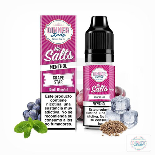 Grape Star Salts 10Ml - Dinner Lady | Tapervaper Grape Star Salts 10ml - Dinner Lady