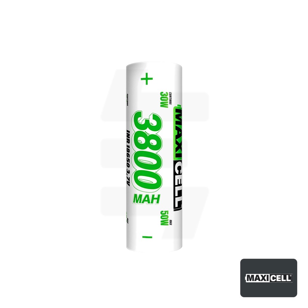 Batería Maxicell Inr 18650 3800Ma. | Tapervaper Batería Maxicell INR 18650 3800mA.