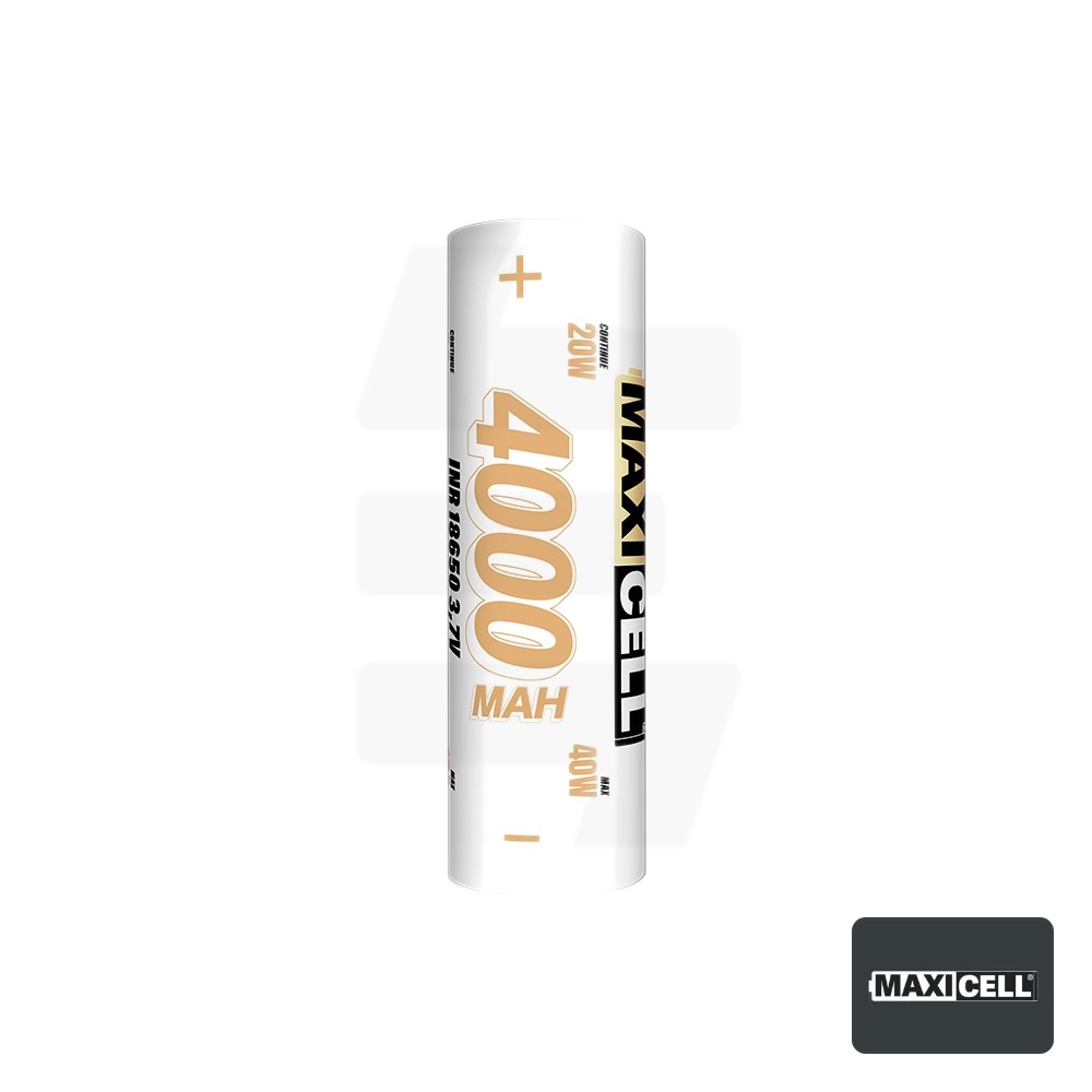 Batería Maxicell Inr 18650 4000Ma. | Tapervaper Batería Maxicell INR 18650 4000mA.