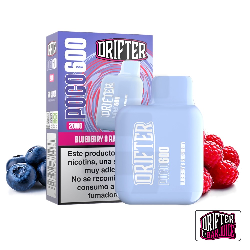 Vaper Desechable Poco 600 Blueberry Raspberry 20Mg Drifter | Tapervaper Vaper Desechable Poco 600 Blueberry Raspberry 20mg Drifter