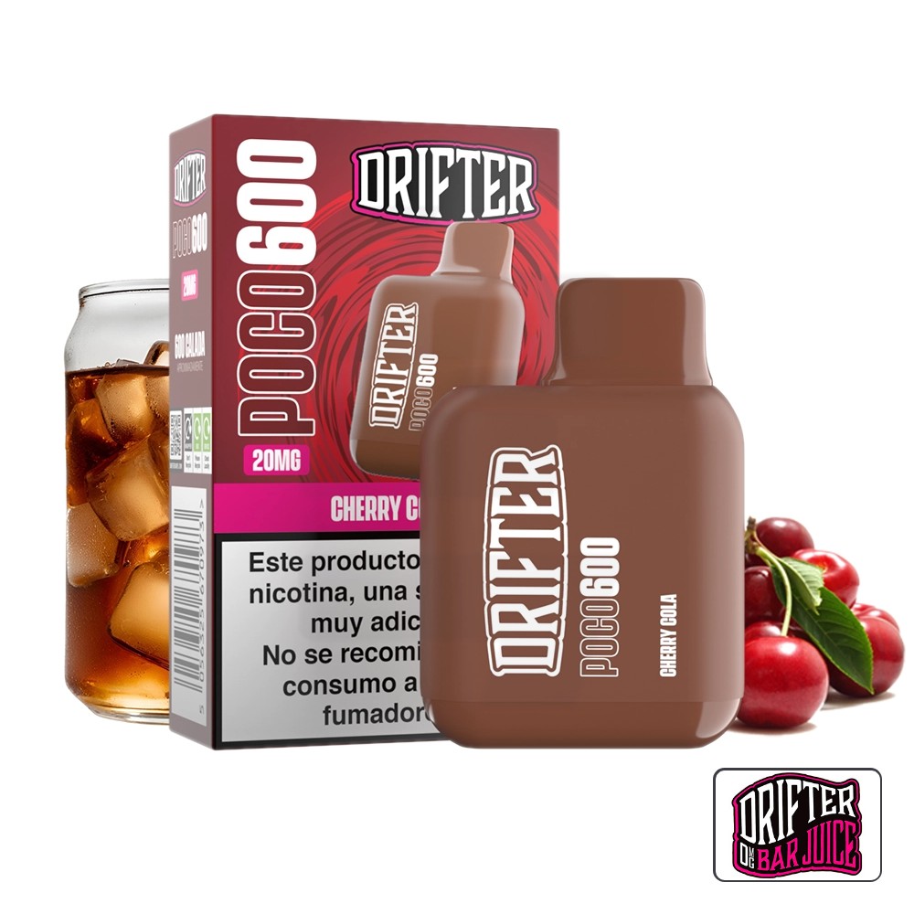 Vaper Desechable Poco 600 Cherry Cola 20Mg Drifter | Tapervaper Vaper Desechable Poco 600 Cherry Cola 20mg Drifter