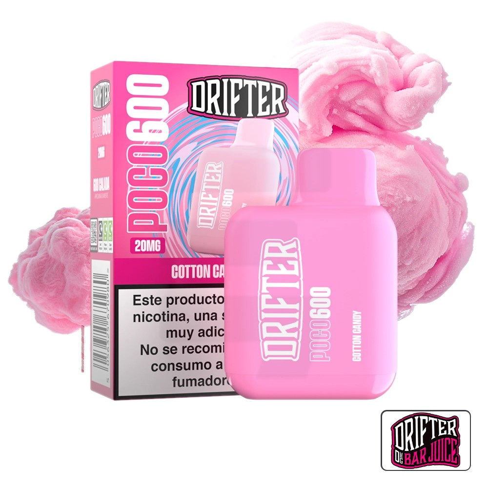 Vaper Desechable Poco 600 Cotton Candy 20Mg Drifter | Tapervaper Vaper Desechable Poco 600 Cotton Candy 20mg Drifter