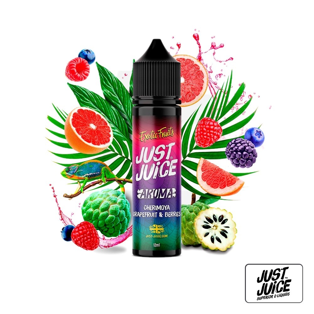 Aroma Exotic Fruits Cherimoya Grapefruit Berries 12Ml (Longfill) - Just Juice | Tapervaper Aroma Exotic Fruits Cherimoya Grapefruit Berries 12ml (Longfill) - Just Juice