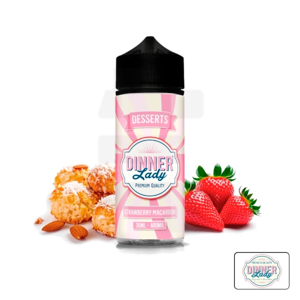 Aroma Strawberry Macaroon 30Ml (Longfill) - Dinner Lady | Tapervaper Aroma Strawberry Macaroon 30ml (Longfill) - Dinner Lady