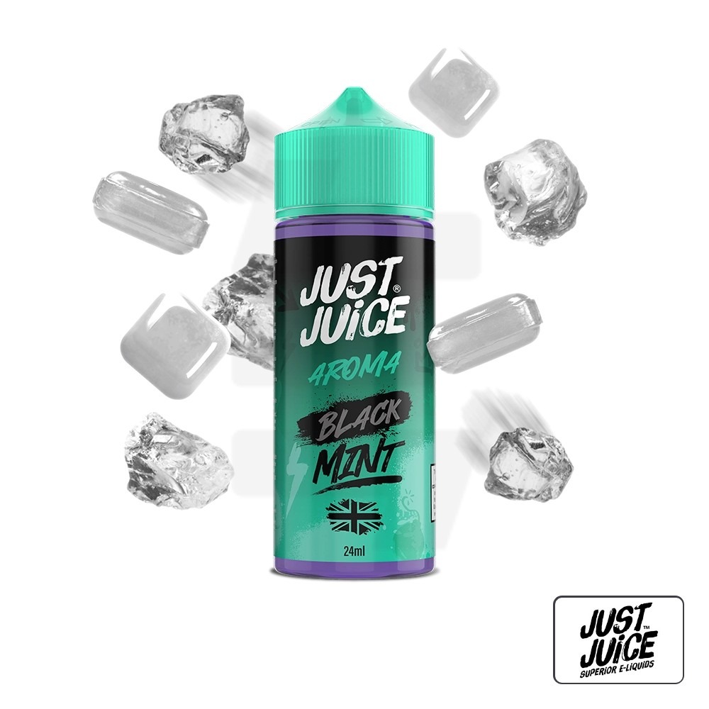 Aroma Mint Range Black 24Ml (Longfill) - Just Juice | Tapervaper Aroma Mint Range Black 24ml (Longfill) - Just Juice