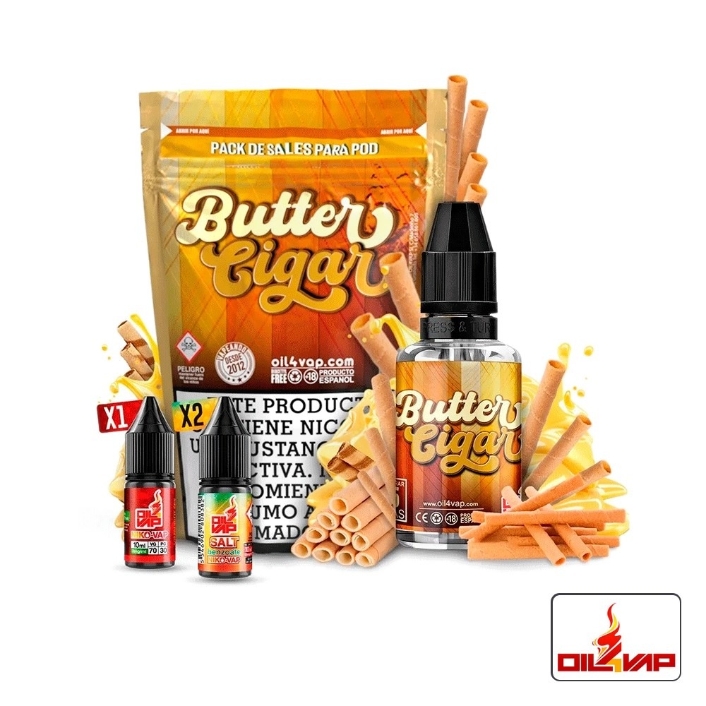 Sales Butter Cigar Pack De Sales 30Ml - Oil4Vap | Tapervaper Sales Butter Cigar Pack de Sales 30ml - Oil4Vap