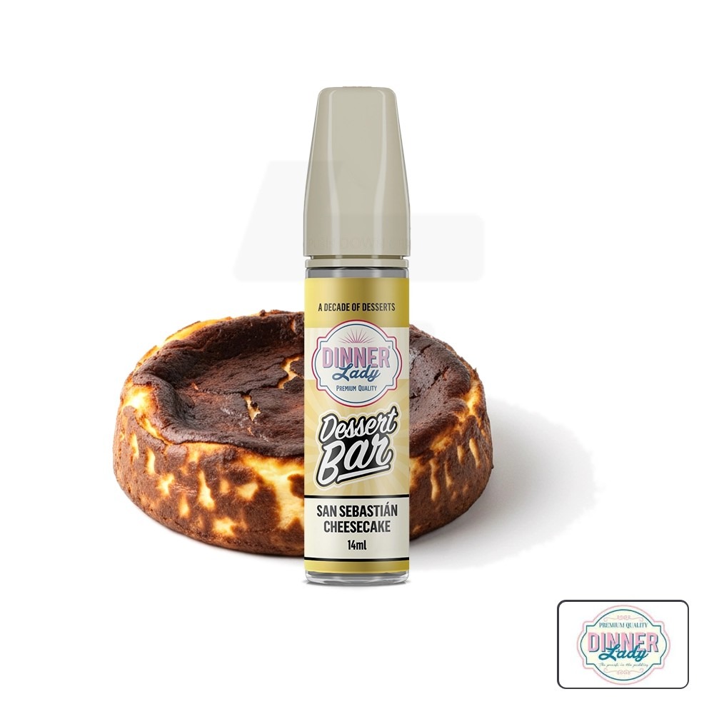 Aroma Dessert Bar San Sebastián Cheesecake 14Ml (Longfill) - Dinner Lady | Tapervaper Aroma Dessert Bar San Sebastián Cheesecake 14ml (Longfill) - Dinner Lady