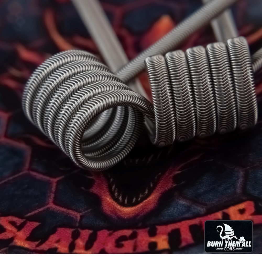 Burn Them All Coils Slaughter 3Mm Dual Ss316L+N80 0.12 Ohm | Tapervaper Burn Them All Coils Slaughter 3mm Dual SS316L+N80 0.12 Ohm