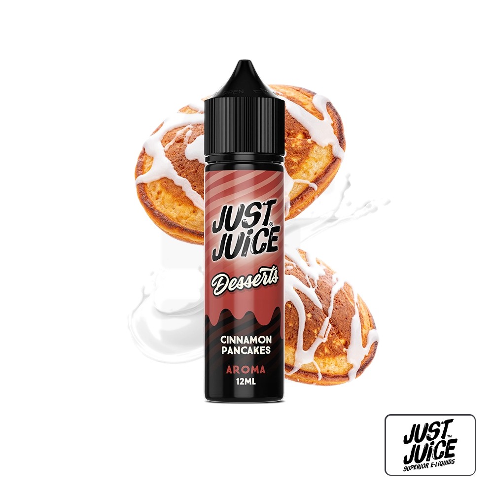 Aroma Desserts Cinnamon Pancakes 12Ml (Longfill) - Just Juice | Tapervaper Aroma Desserts Cinnamon Pancakes 12ml (Longfill) – Just Juice