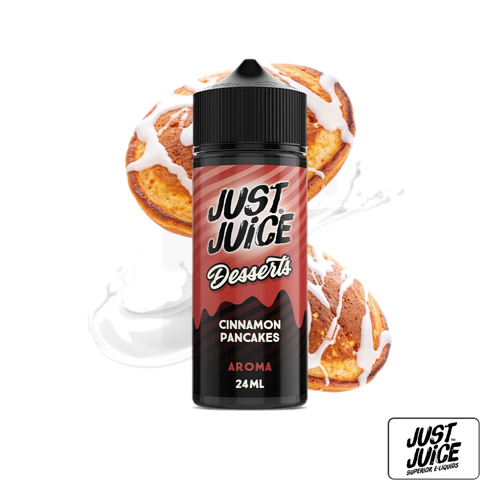 Aroma Desserts Cinnamon Pancakes 24Ml (Longfill) - Just Juice | Tapervaper Aroma Desserts Cinnamon Pancakes 24ml (Longfill) – Just Juice