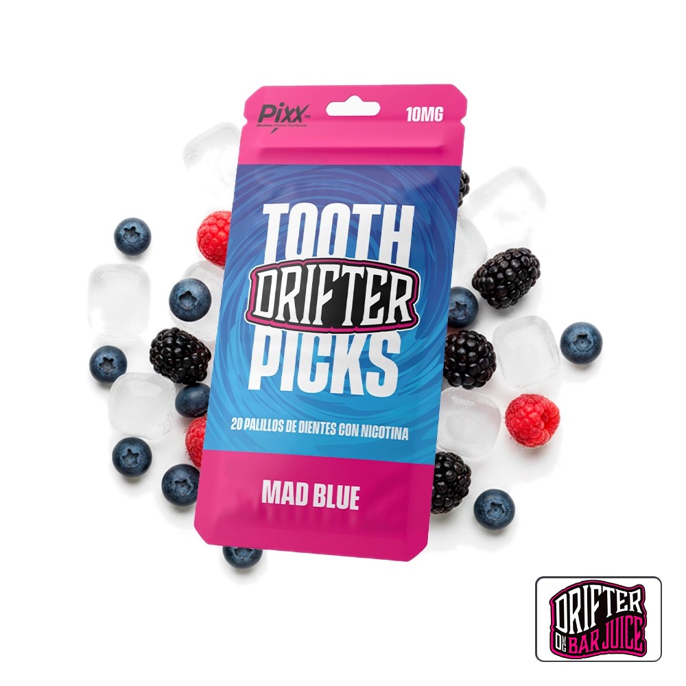 Palillos De Nicotina Mad Blue 10Mg - Drifter (Pack De 20) | Tapervaper Palillos de Nicotina Mad Blue 10mg – Drifter (Pack de 20)