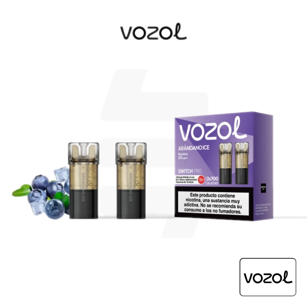 Cartucho Precargado Switch Pro Arándano Ice Vozol (Pack De 2) | Tapervaper Cartucho Precargado Switch Pro Arándano Ice Vozol (Pack de 2)