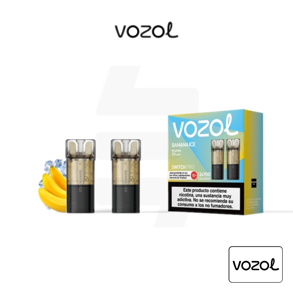 Cartucho Precargado Switch Pro Banana Ice Vozol (Pack De 2) | Tapervaper Cartucho Precargado Switch Pro Banana Ice Vozol (Pack de 2)