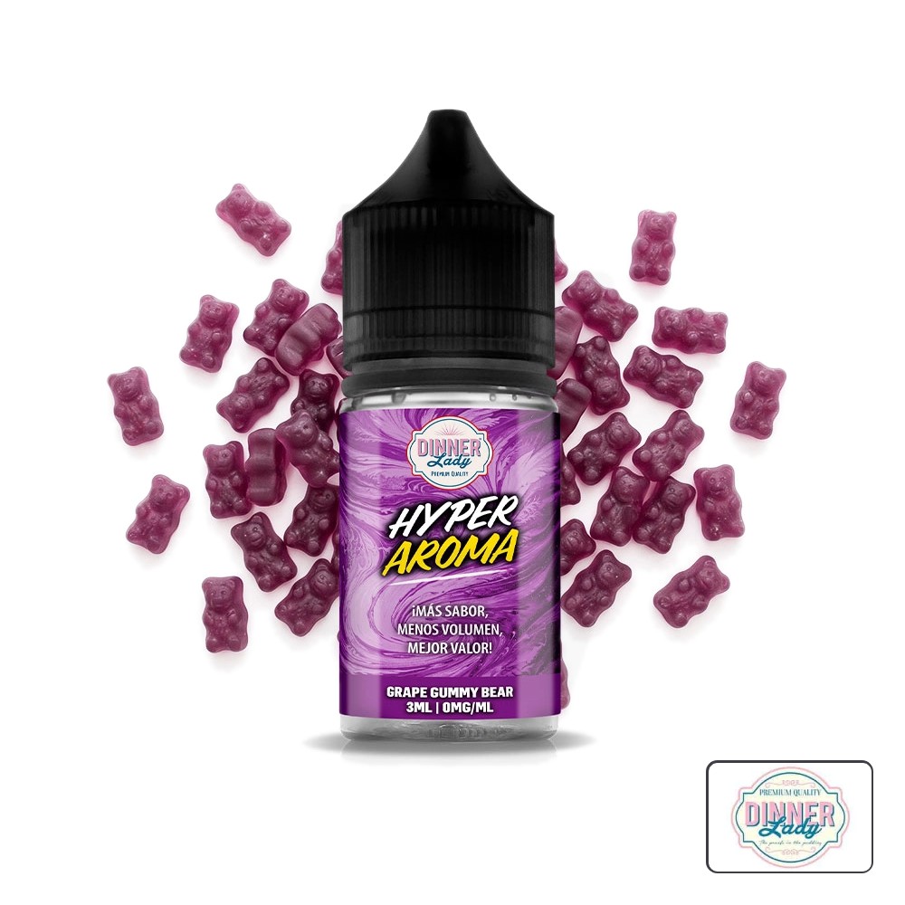 Aroma Hyper Grape Gummy Bear 3Ml (Longfill) - Dinner Lady | Tapervaper Aroma Hyper Grape Gummy Bear 3ml (Longfill) – Dinner Lady