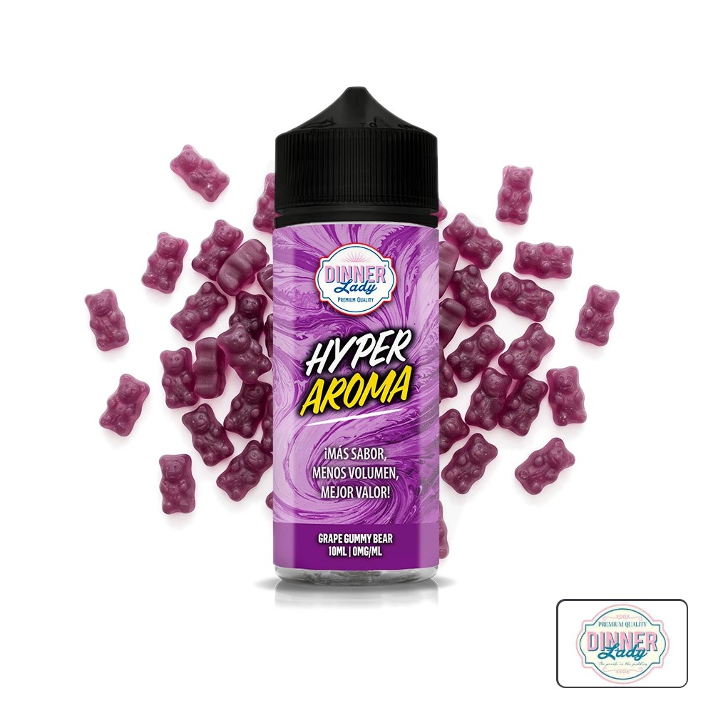 Aroma Hyper Grape Gummy Bear 10Ml (Longfill) - Dinner Lady | Tapervaper Aroma Hyper Grape Gummy Bear 10ml (Longfill) – Dinner Lady