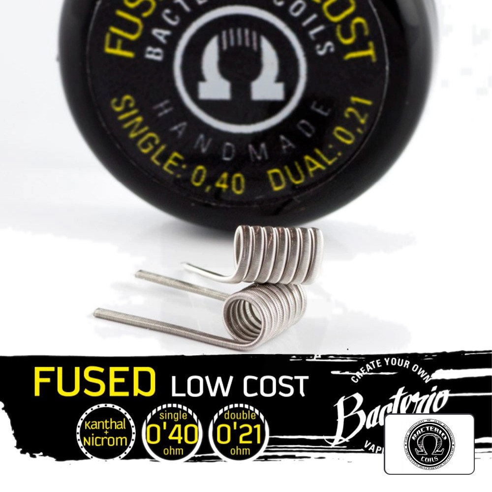 Bacterio Coils Fused Low Cost Full Ni80 0.21 Ohm (2 Uds) | Tapervaper Bacterio Coils Fused Low Cost Full Ni80 0.21 Ohm (2 Uds)