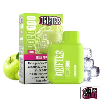 Vaper Desechable Poco 600 Green Apple Ice 20mg Drifter
