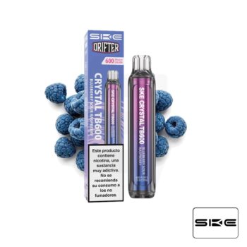Vaper Desechable Crystal TB600 Blue Sour Raspberry 20mg SKE x Drifter