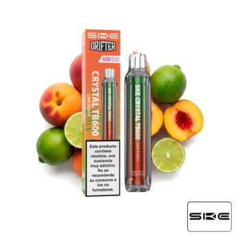 Vaper Desechable Crystal TB600 Lime Peach 20mg SKE x Drifter